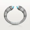 Geometrie & Contrastes-armband, turkoois, bezet