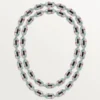 Geometrie & Contrastes-halsketting, chrysopraas, multi-wear, bezet