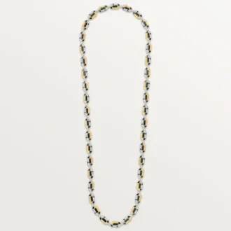Geometrie & Contrastes ketting, onyx, multi-wear, bezet