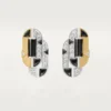 Geometrie & Contrastes Oorbellen, Onyx, Paved