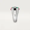 Geometrie & Contrastes-ring, chrysopraas, bezet