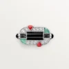 Geometrie & Contrastes-ring, chrysopraas, bezet