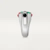 Geometrie & Contrastes-ring, chrysopraas, bezet