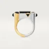 Geometrie & Contrastes-ring, onyx, bezet