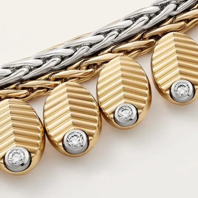 Grain De Cafe-ketting, diamanten