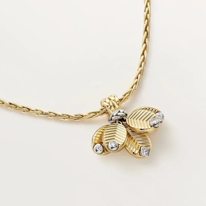 Grain De Cafe-ketting, diamanten