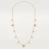 Grain De Cafe lange ketting, diamanten