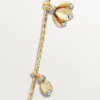 Grain De Cafe lange ketting, diamanten