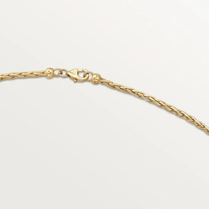 Grain De Cafe lange ketting, diamanten