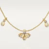Grain De Cafe lange ketting, diamanten