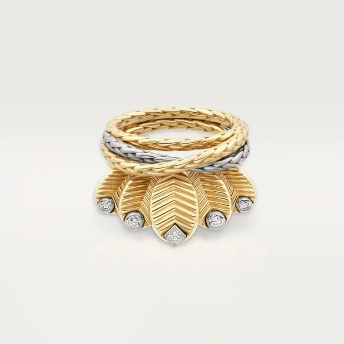 Grain De Cafe-ring, diamanten Grain De Cafe-ring, diamanten