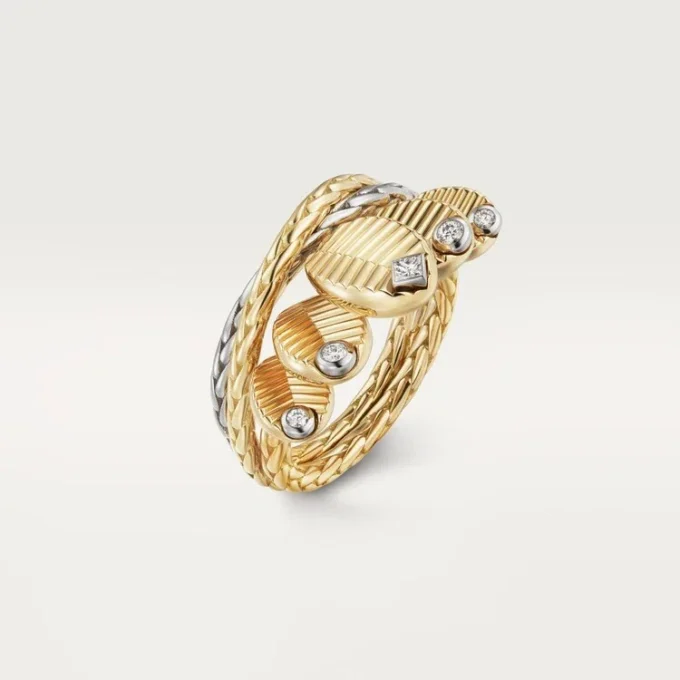 Grain De Cafe-ring, diamanten Grain De Cafe-ring, diamanten