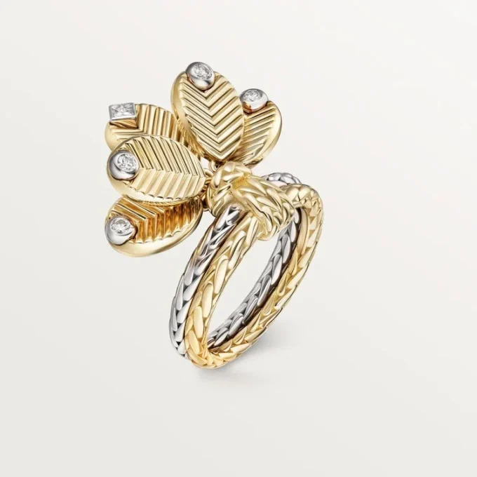 Grain De Cafe-ring, diamanten
