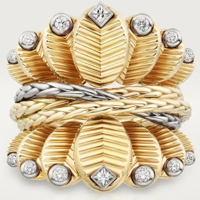 Grain De Cafe-ring, diamanten