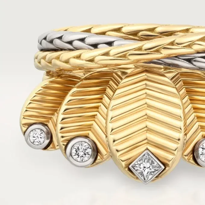 Grain De Cafe-ring, diamanten Grain De Cafe-ring, diamanten