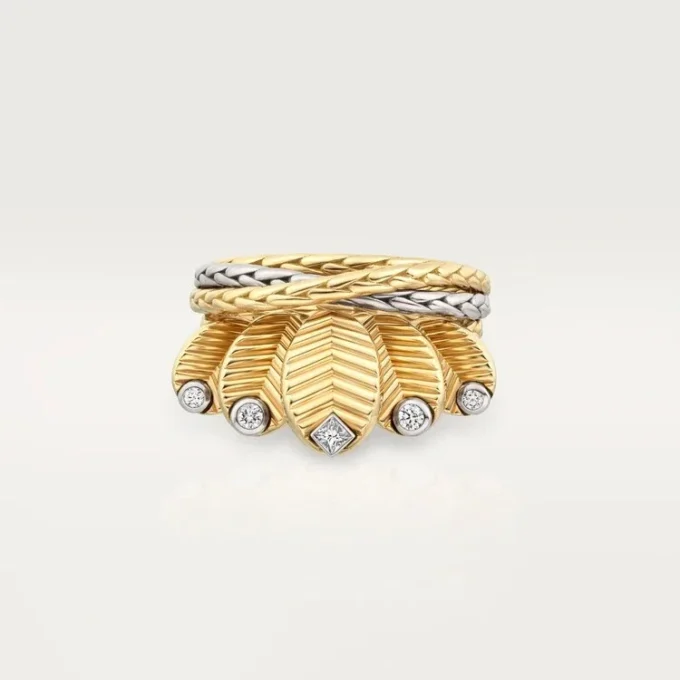 Grain De Cafe-ring, diamanten Grain De Cafe-ring, diamanten