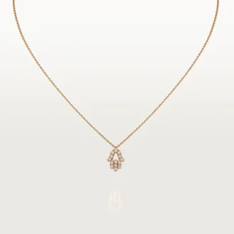 Hanger met hartjes en symbolen – Roze goud, diamanten – Cartier
