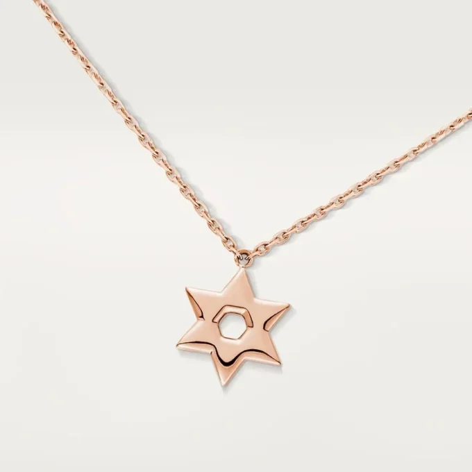 Hanger met hartjes en symbolen – Roze goud, diamanten – Cartier