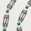 High Jewelry-ketting – Witgoud, chalcedoon, skarn, turkoois, zwarte lak, diamanten – Cartier