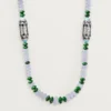 High Jewelry-ketting – Witgoud, chalcedoon, skarn, turkoois, zwarte lak, diamanten – Cartier