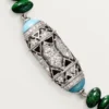 High Jewelry-ketting – Witgoud, chalcedoon, skarn, turkoois, zwarte lak, diamanten – Cartier