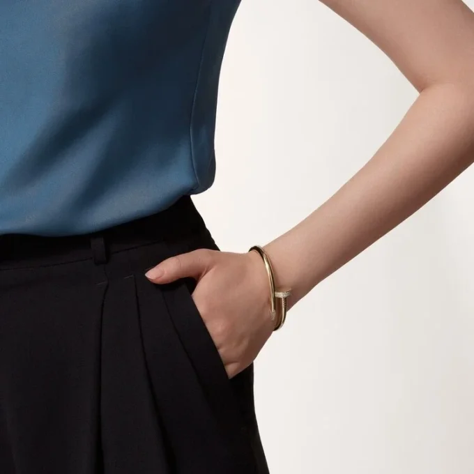 Juste Un Clou-armband, groot model, diamanten