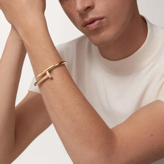 Juste Un Clou-armband, groot model, diamanten