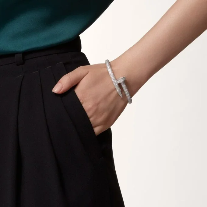 Juste Un Clou-armband, groot model, half bezet