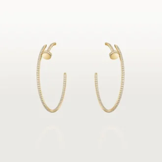 Juste Un Clou Hoop-oorbellen, groot model, bezet