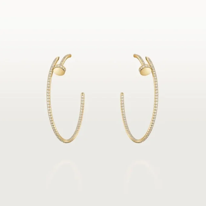 Juste Un Clou Hoop-oorbellen, groot model, bezet