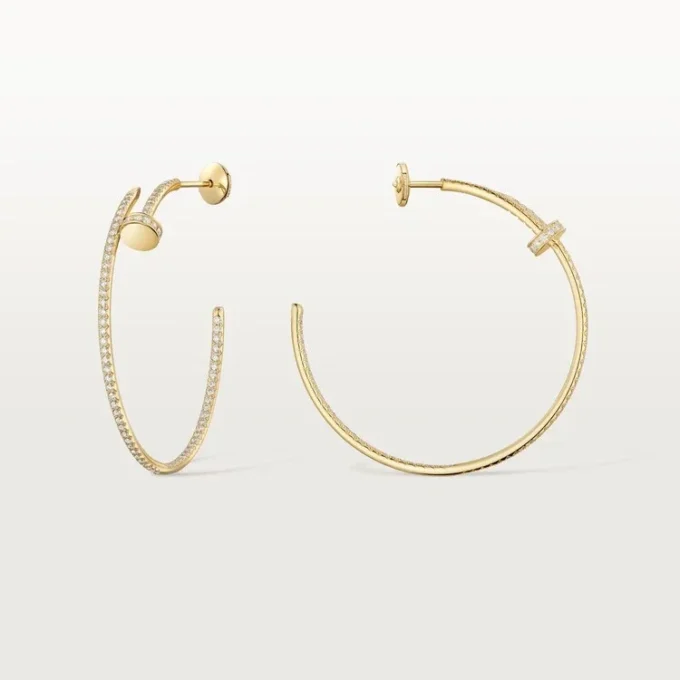 Juste Un Clou Hoop-oorbellen, groot model, bezet