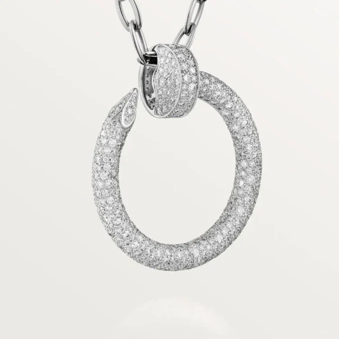 Juste Un Clou lange ketting, multiwear, extra groot model, bezet