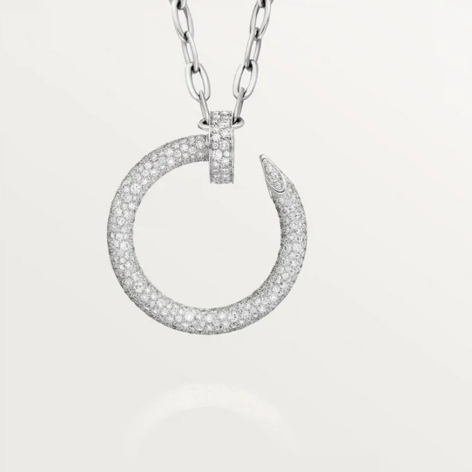 Juste Un Clou lange ketting, multiwear, extra groot model, bezet