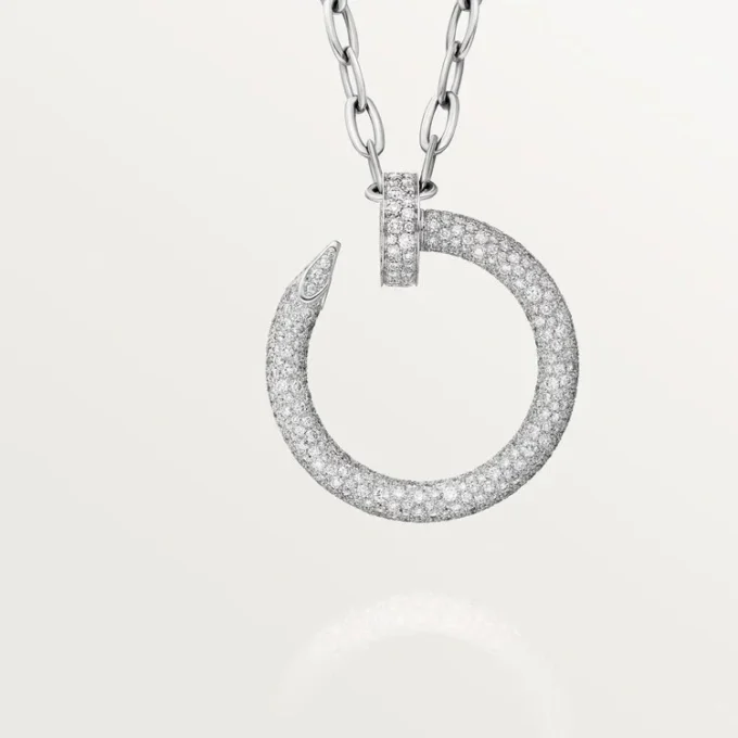 Juste Un Clou lange ketting, multiwear, extra groot model, bezet