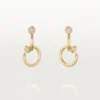 Juste Un Clou-oorbellen, dubbel, diamanten