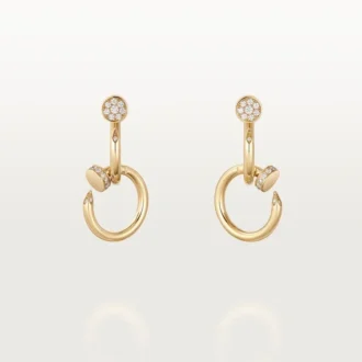 Juste Un Clou-oorbellen, dubbel, diamanten