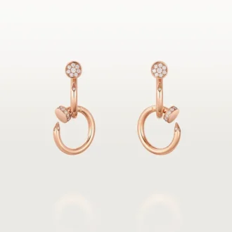 Juste Un Clou-oorbellen, dubbel, diamanten