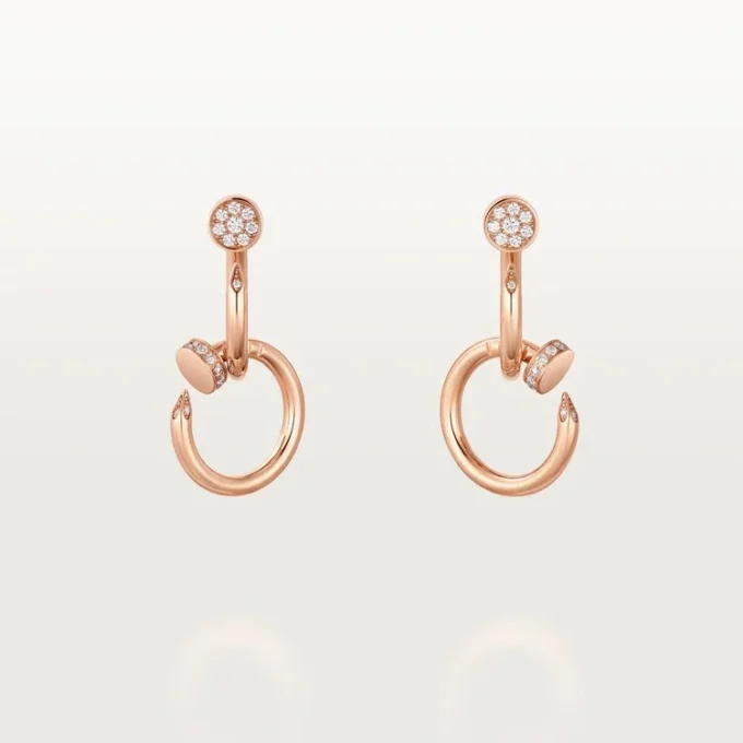 Juste Un Clou-oorbellen, dubbel, diamanten