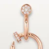 Juste Un Clou-oorbellen, dubbel, diamanten