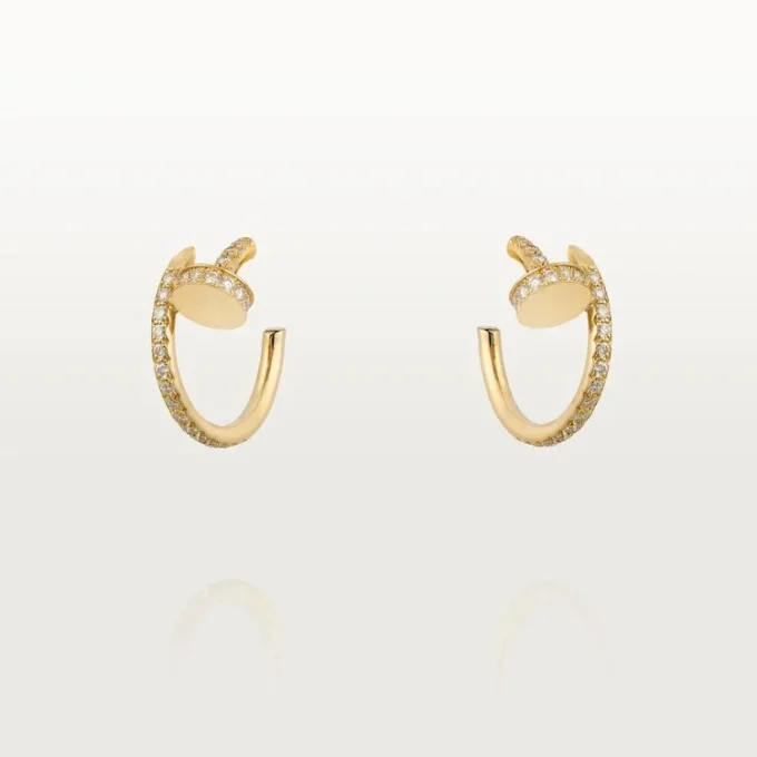 Juste Un Clou-oorbellen – geelgoud, diamanten – Cartier