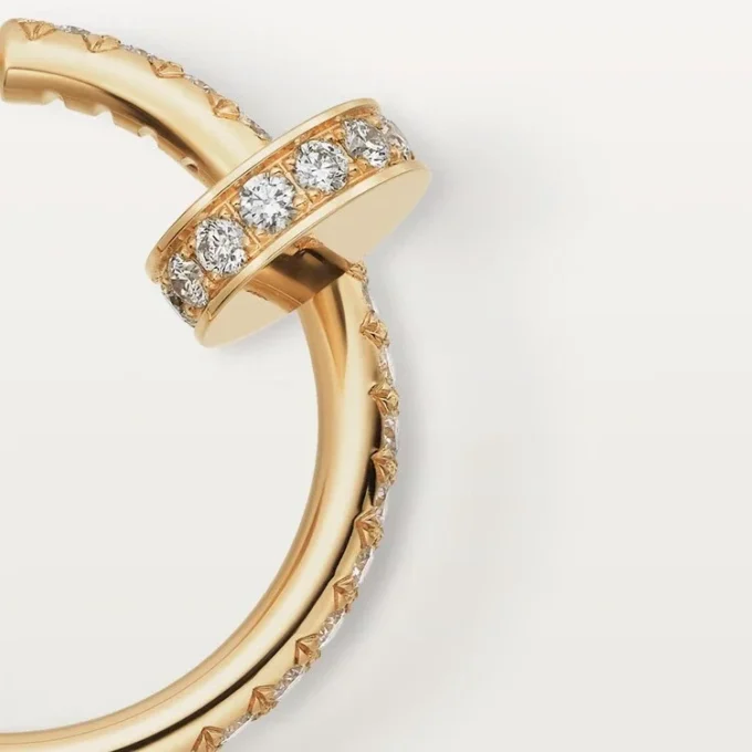 Juste Un Clou-oorbellen – geelgoud, diamanten – Cartier