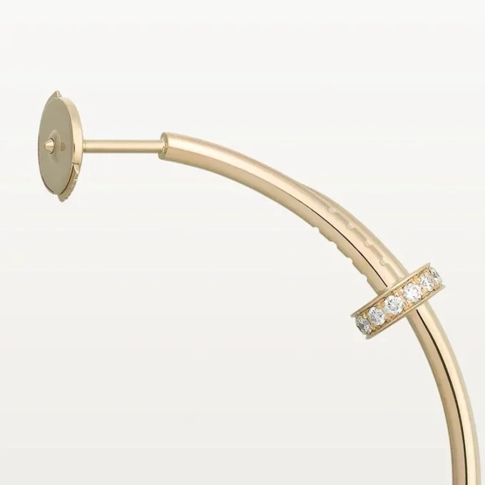 Juste Un Clou-oorbellen – geelgoud, diamanten – Cartier