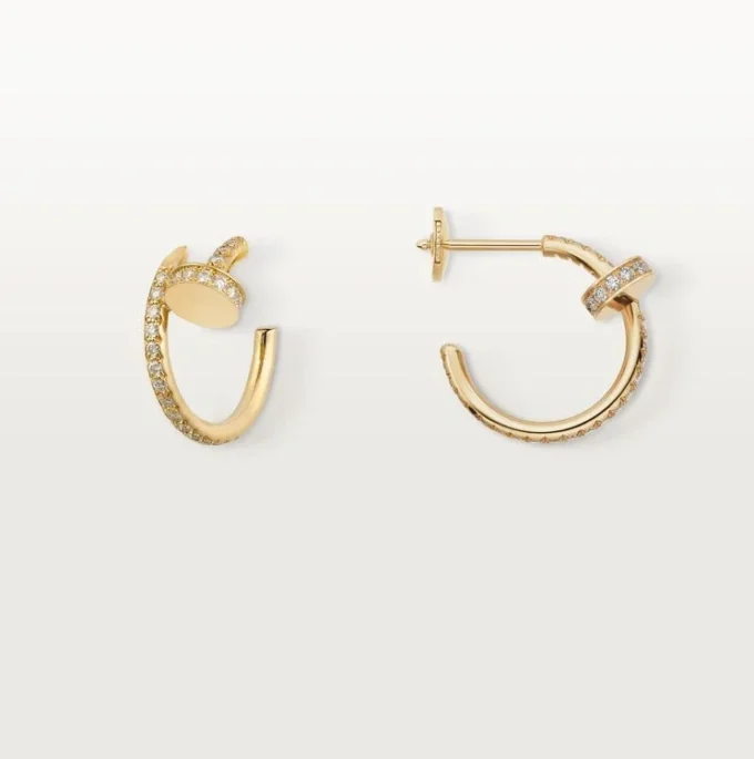 Juste Un Clou-oorbellen – geelgoud, diamanten – Cartier