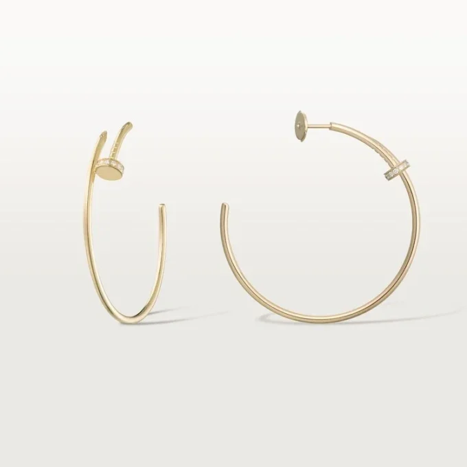 Juste Un Clou-oorbellen – geelgoud, diamanten – Cartier