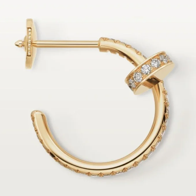 Juste Un Clou-oorbellen – geelgoud, diamanten – Cartier
