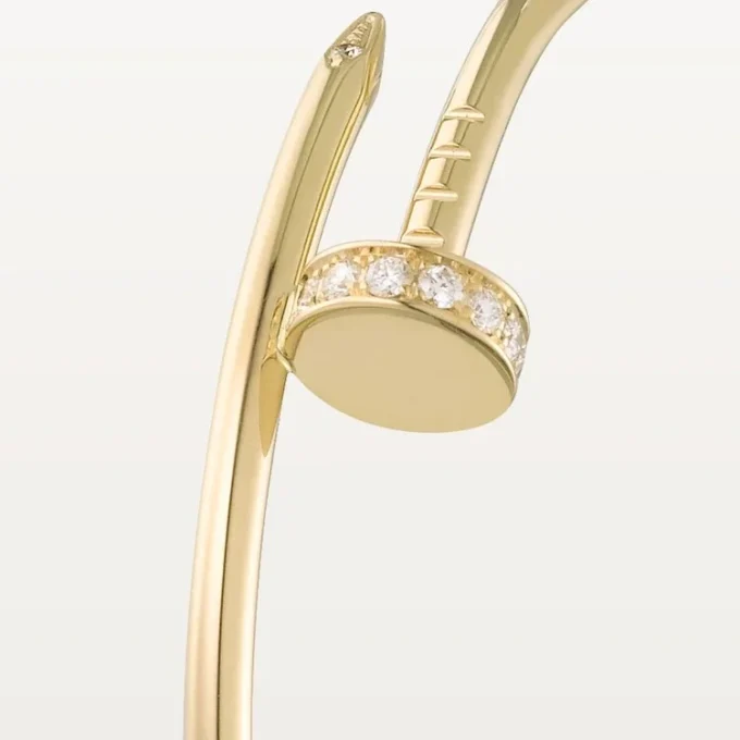 Juste Un Clou-oorbellen – geelgoud, diamanten – Cartier