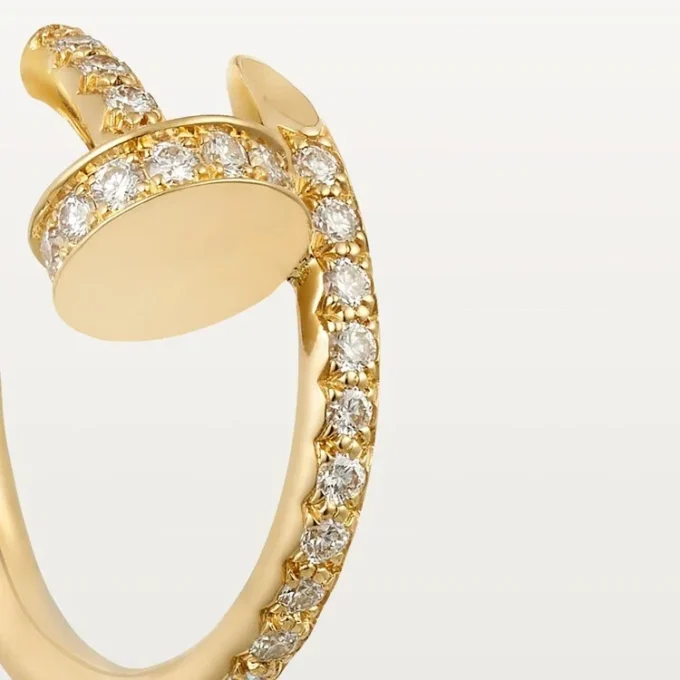 Juste Un Clou-oorbellen – geelgoud, diamanten – Cartier
