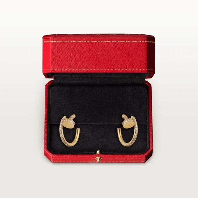 Juste Un Clou-oorbellen – geelgoud, diamanten – Cartier