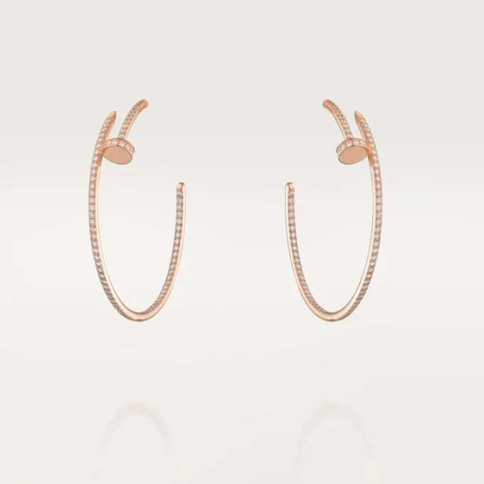 Juste Un Clou-oorbellen – Roségoud, diamanten – Cartier