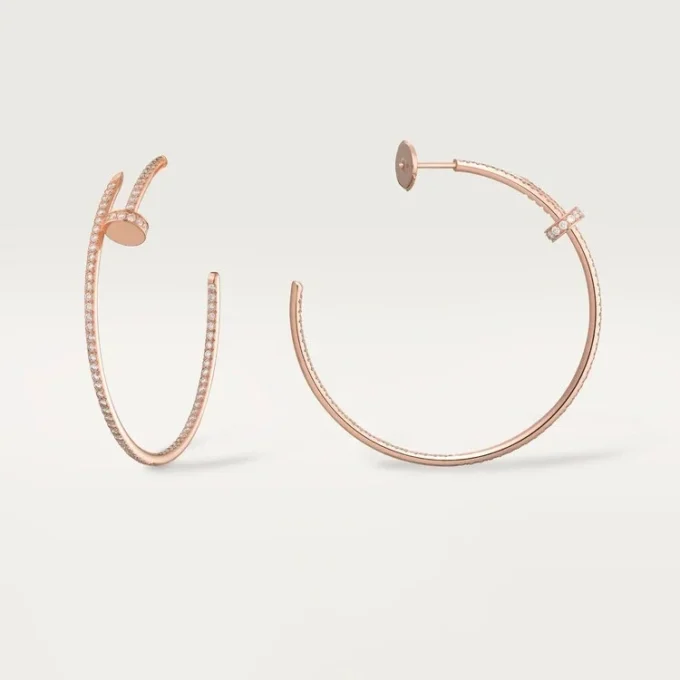 Juste Un Clou-oorbellen – Roségoud, diamanten – Cartier